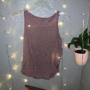 burgundy tank top